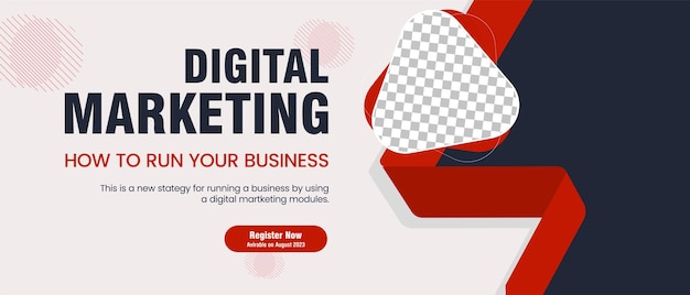 Vector business webinar social media post template design and used in digital marketing concepts banner