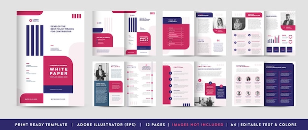 Business White Paper and Company internal document design or Brochure Design