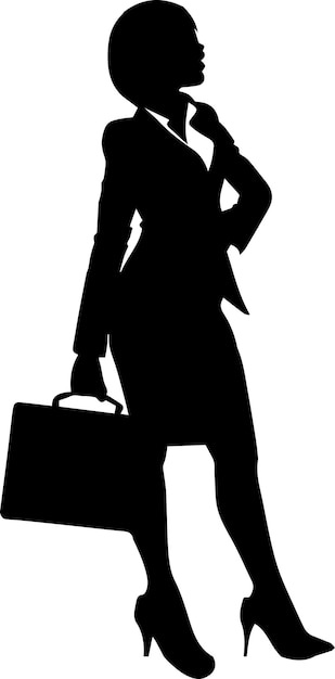 Business Women Vector Silhouette 2