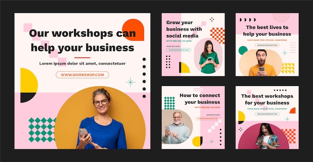 Business workshop instagram posts