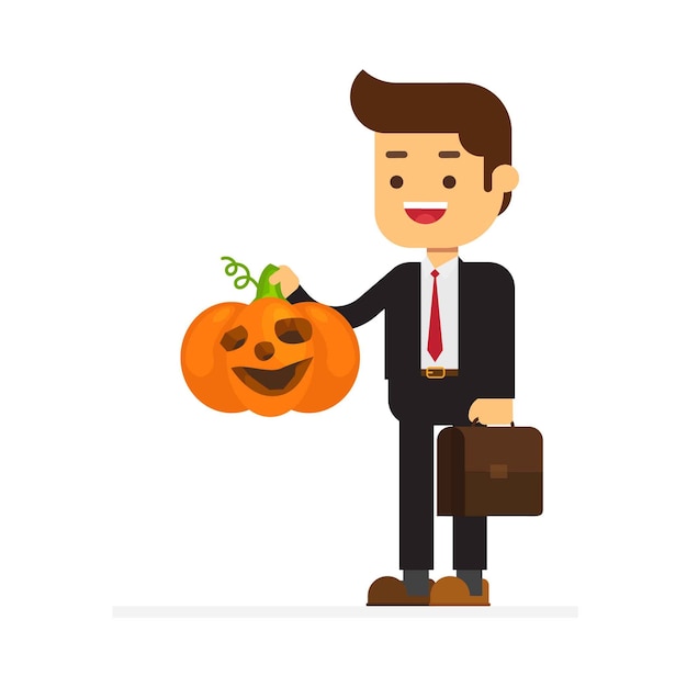 Businessman happy Halloween