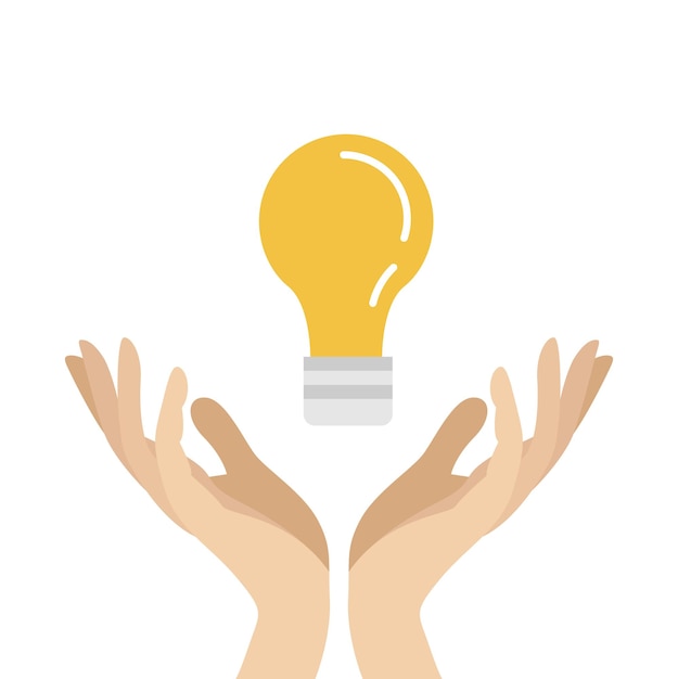 Businessman hold bulb of positive growth icon Financial business growth idea concept