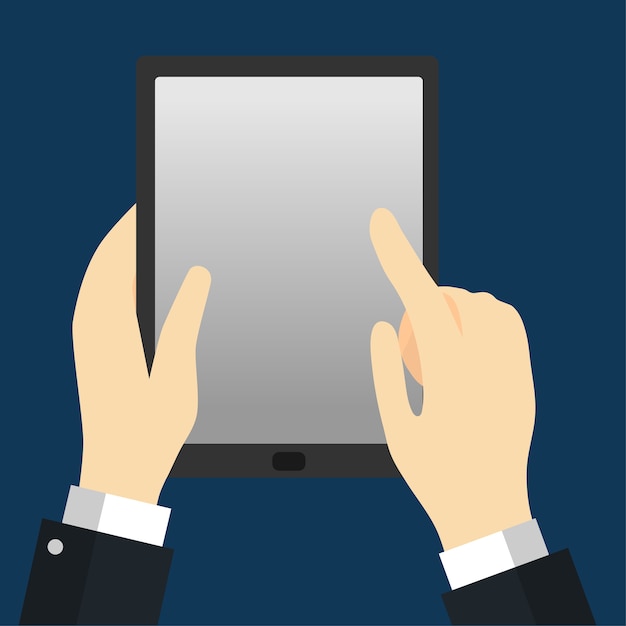 Businessman holding Tablet