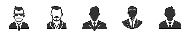 Businessman icon set Vector illustration