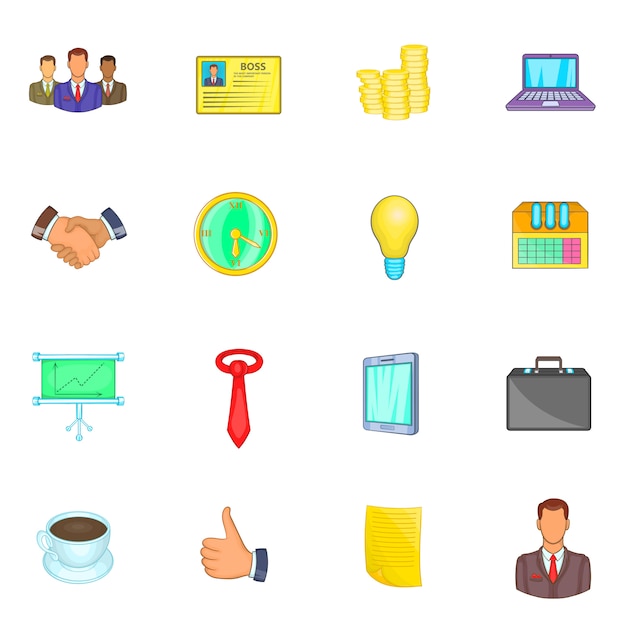 Businessman icons set