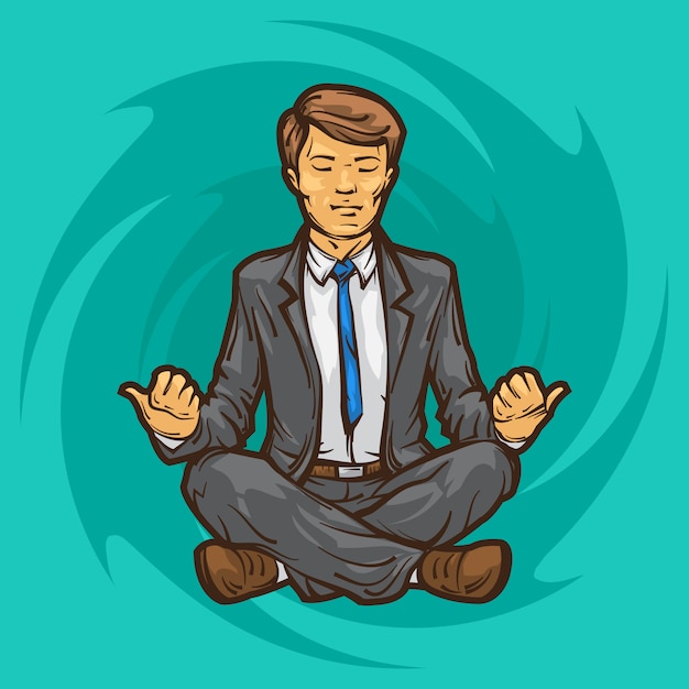 businessman meditation