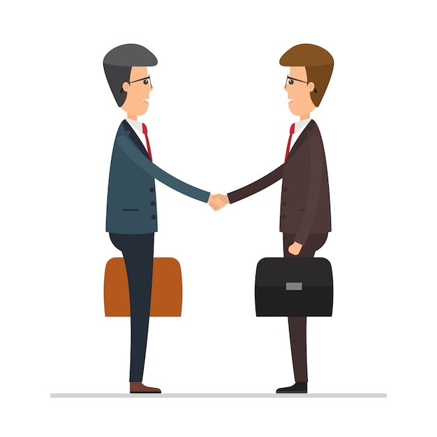 Businessman shake hands illustration