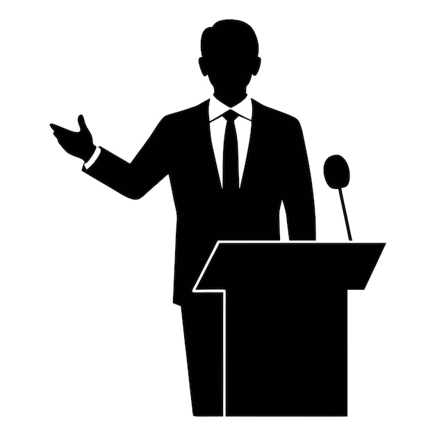 Businessman silhouette man in suit vector illustration