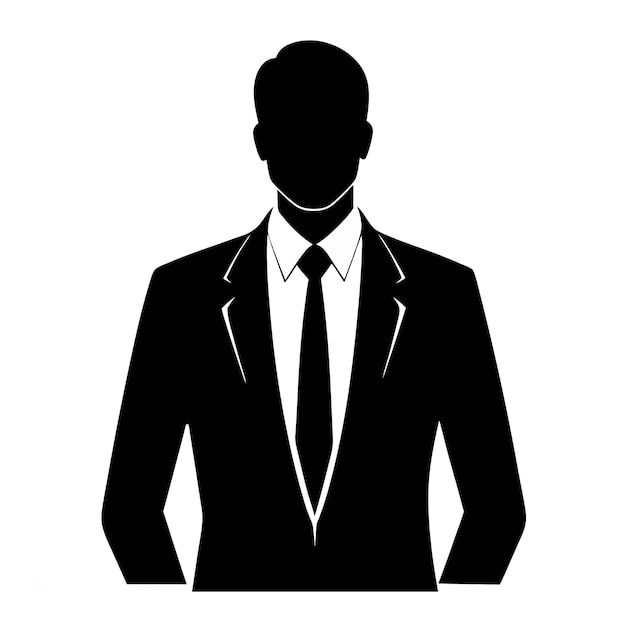 Businessman silhouette man in suit vector illustration