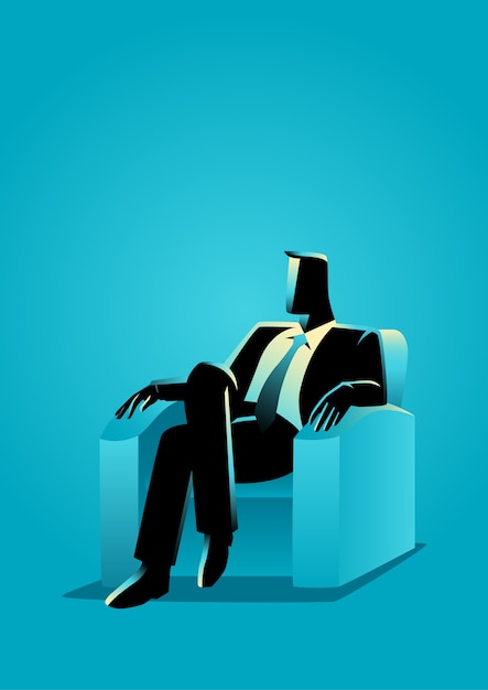 Businessman sitting on sofa