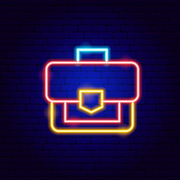 Businessman Suitcase Neon Sign