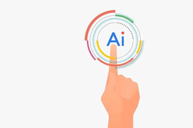 Businessmans hand touch or show on virtual AI brain or computer chip by AI technology concept