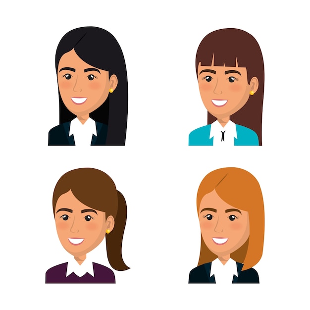 businesspeople avatars characters icon 