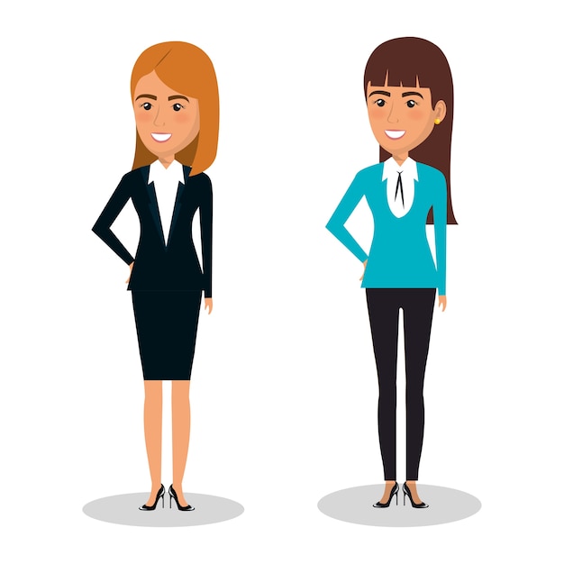 Vector businesspeople avatars characters icon