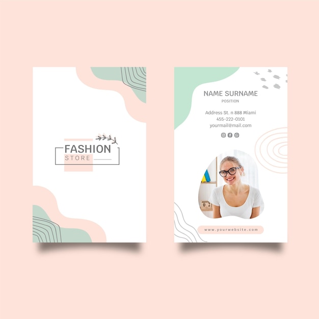 Businesswoman double-sided business card