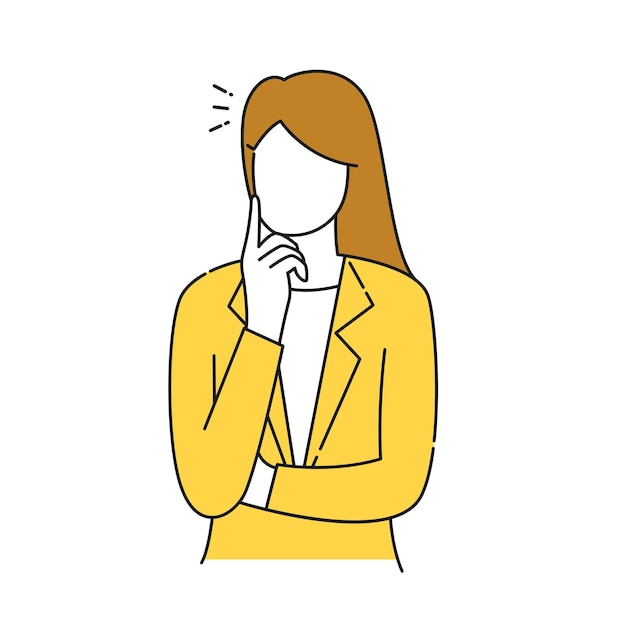 Businesswoman faceless are thinking of solutions for business