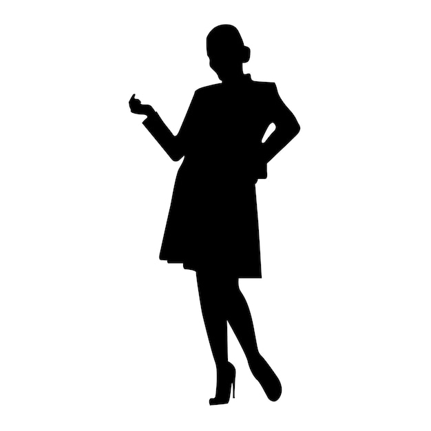 Businesswoman silhouette or vector