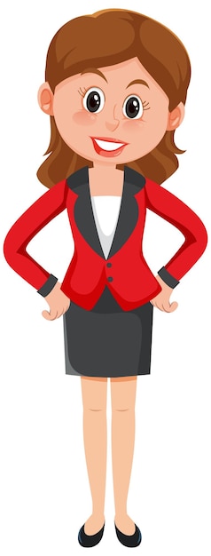 Vector businesswoman with happy face