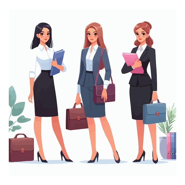 Vector businesswomen