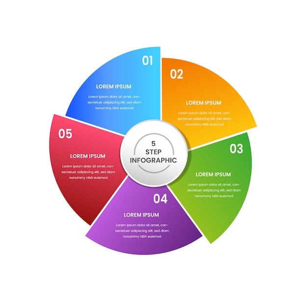 bussines 3d circle chart template for presentation