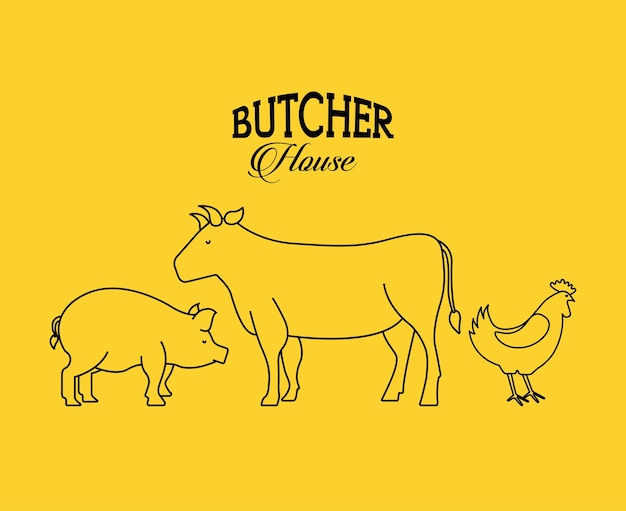 butcher concept design, vector illustration eps10 graphic 