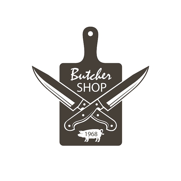 butcher shop emblem