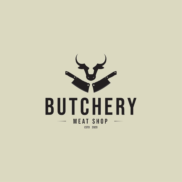 Butchery  vintage logo concept