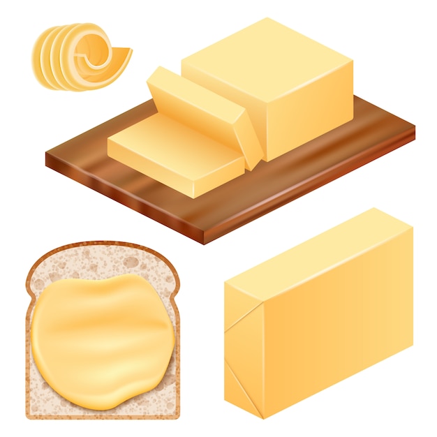 Butter icon set