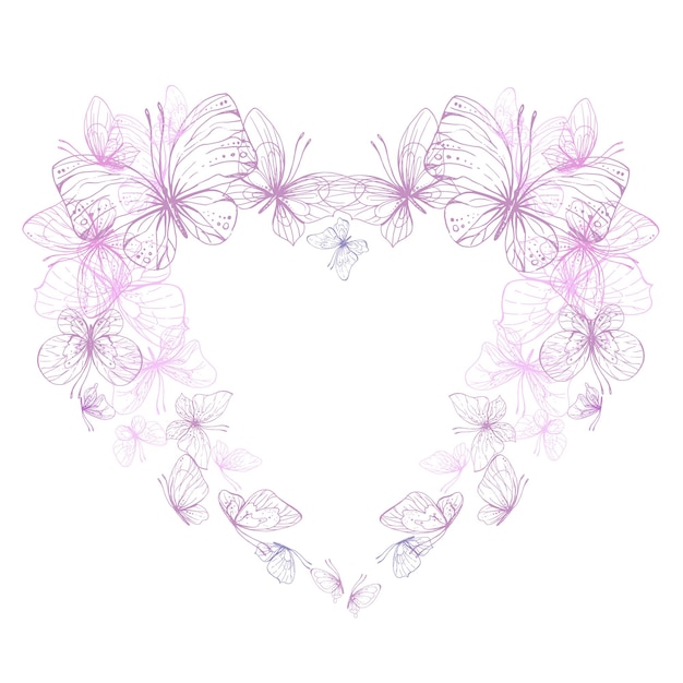 Butterflies are pink blue lilac flying delicate with wings and splashes of paint graphic