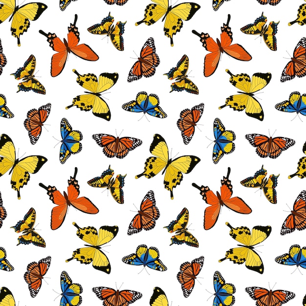 Butterflies seamless pattern for wallpaper scrapbooking textile prints