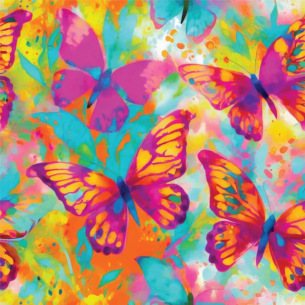 butterflies seamless pattern