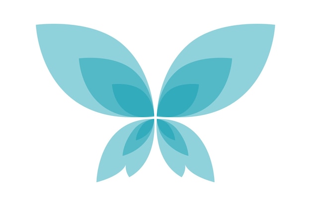 Butterfly abstract shape design flat icon