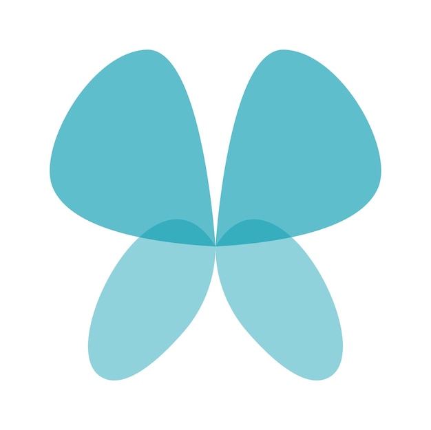 Butterfly abstract shape design flat icon