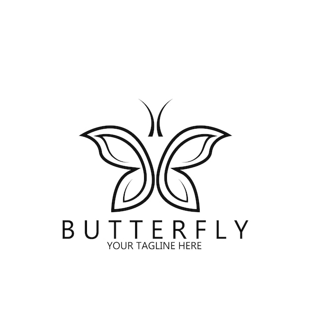 Butterfly abstract vector logo template