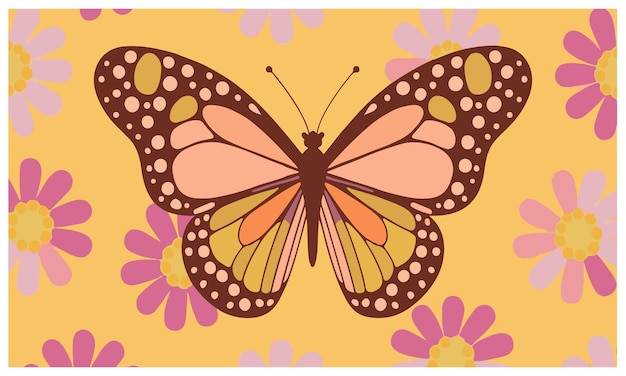 butterfly clipart characters in soft pastel colors