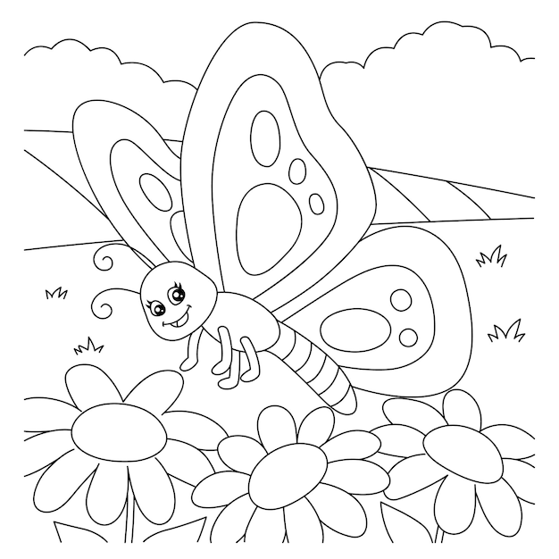 Butterfly Coloring Page for Kids