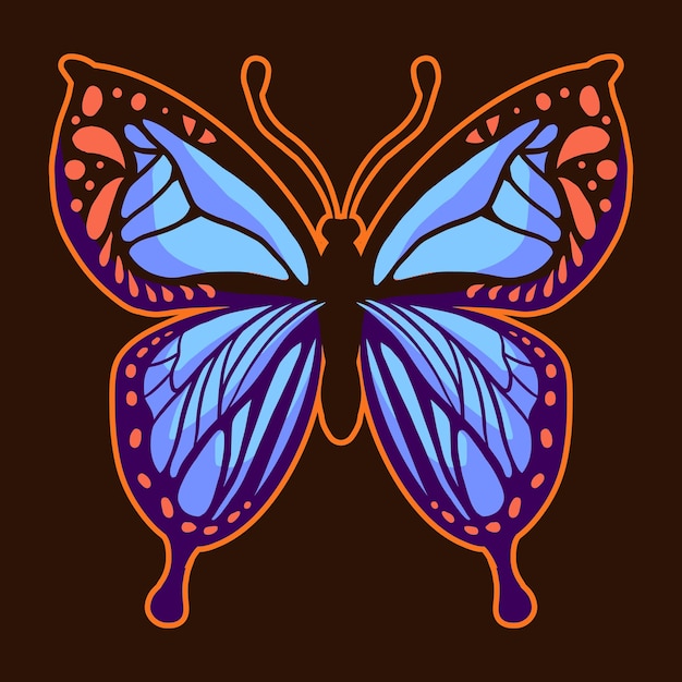 Butterfly design isolated on brown