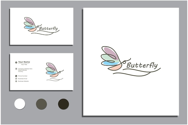 Butterfly Drawing Logo