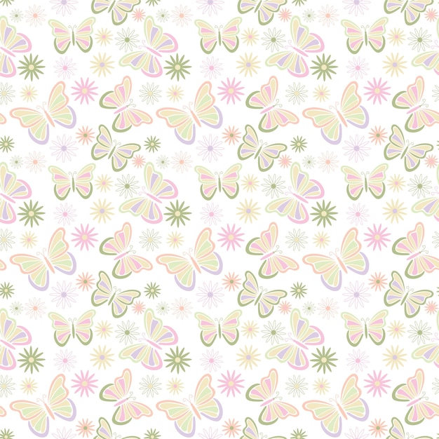 Butterfly fabric pattern design