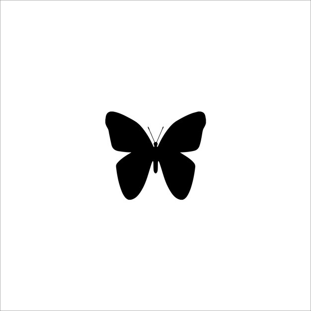 Butterfly flat icon vector design on white isolated background.