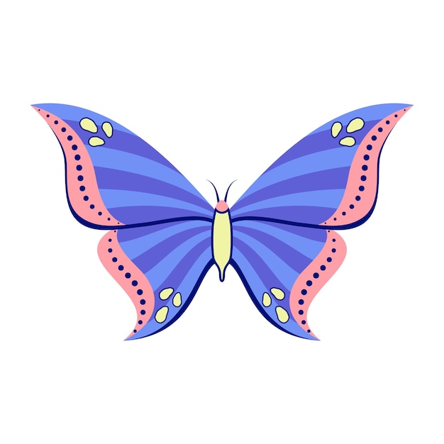 Butterfly in flat style