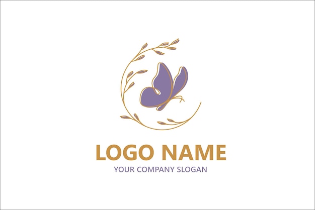 Butterfly Floral vector logo