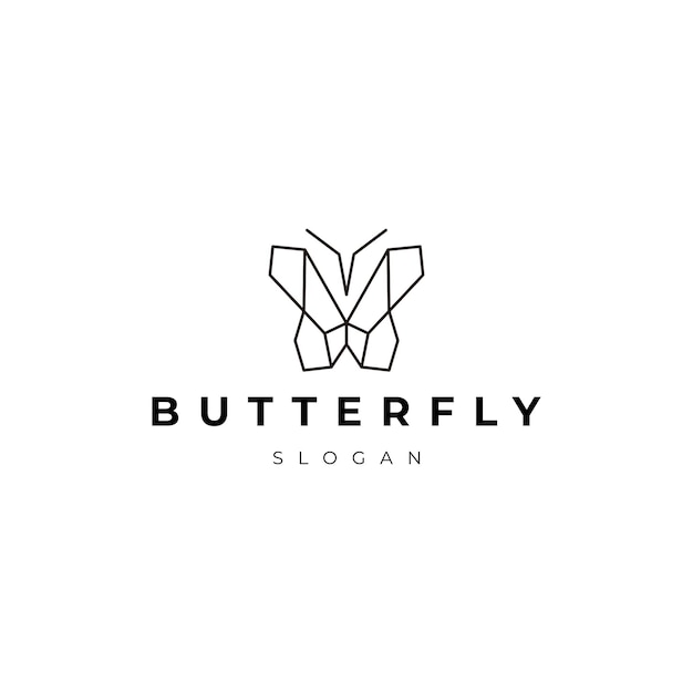 Butterfly geometric logo icon design