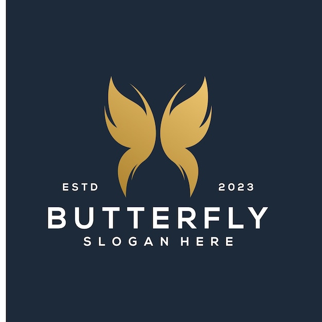 Butterfly girl with wings leaf for wellness woman healthy life nature nutritions logo design inspira