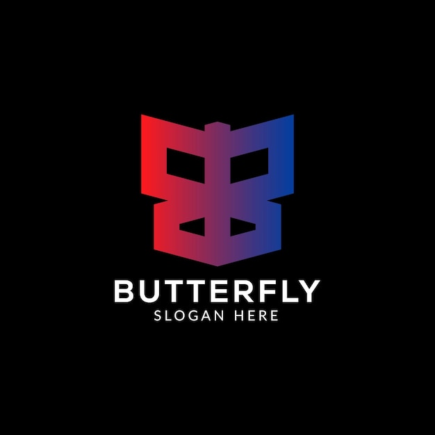 Butterfly Gradient Logo Design