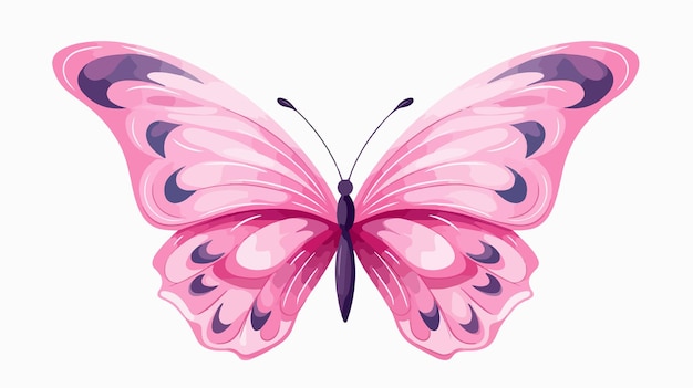 Vector butterfly icon for breast cancer awareness campaign vector illustration