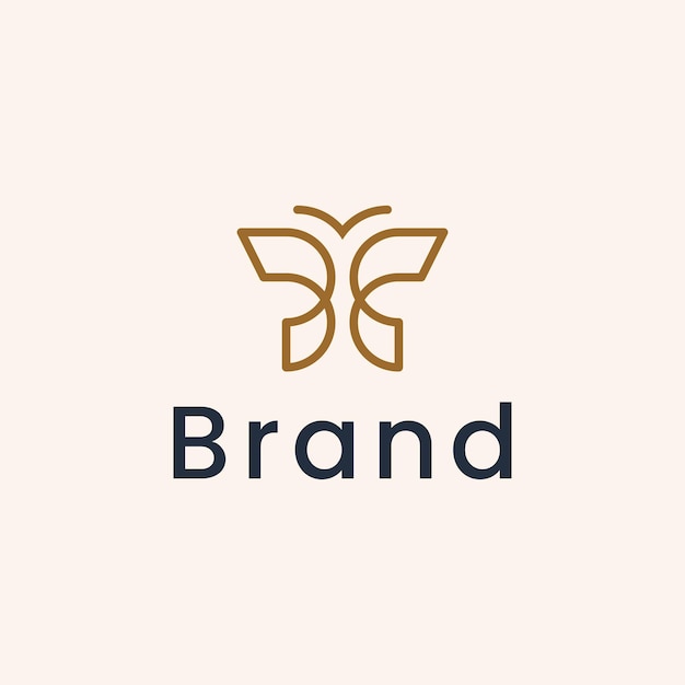 Butterfly line Logo design vector