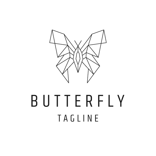 Butterfly line logo icon design template