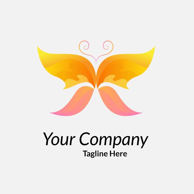 Butterfly logo Abstract beautiful butterfly logo design idea illustration concept