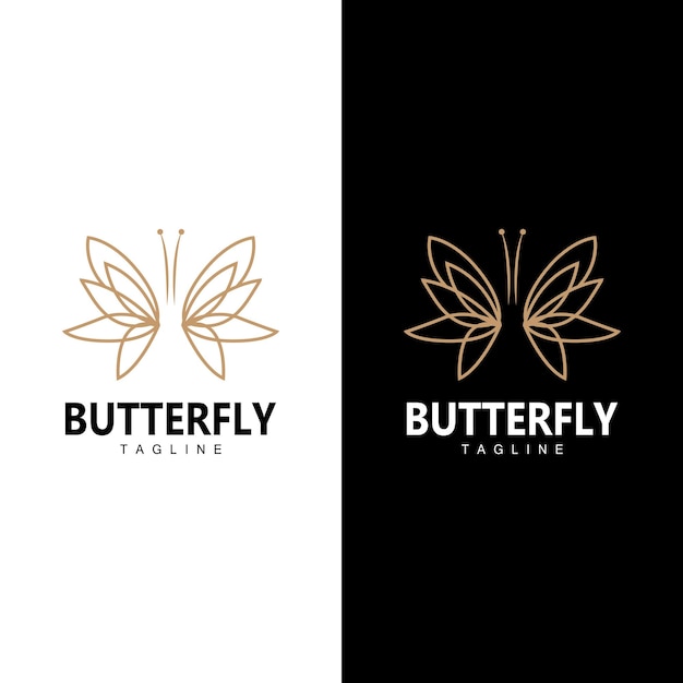 Butterfly Logo Animal Design With Beautiful Wing Symbol Template